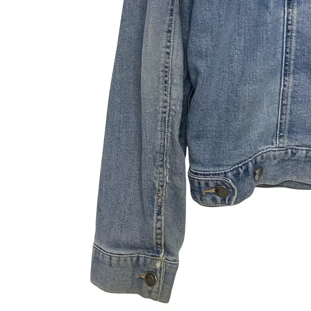 Vintage George Denim Trucker Jean Jacket 42-44 Blue Mens Button Front Work